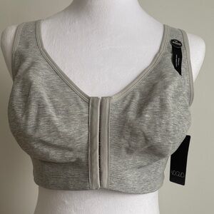 TI VOGLIO Gray Front-Closure Sports Bra